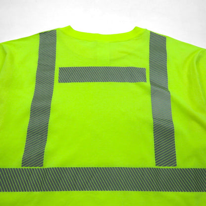 UNIQUE SOURCE Reflector Work T-Shirt Safety Tee 3XL Yellow Cotton Polyester Made in USA