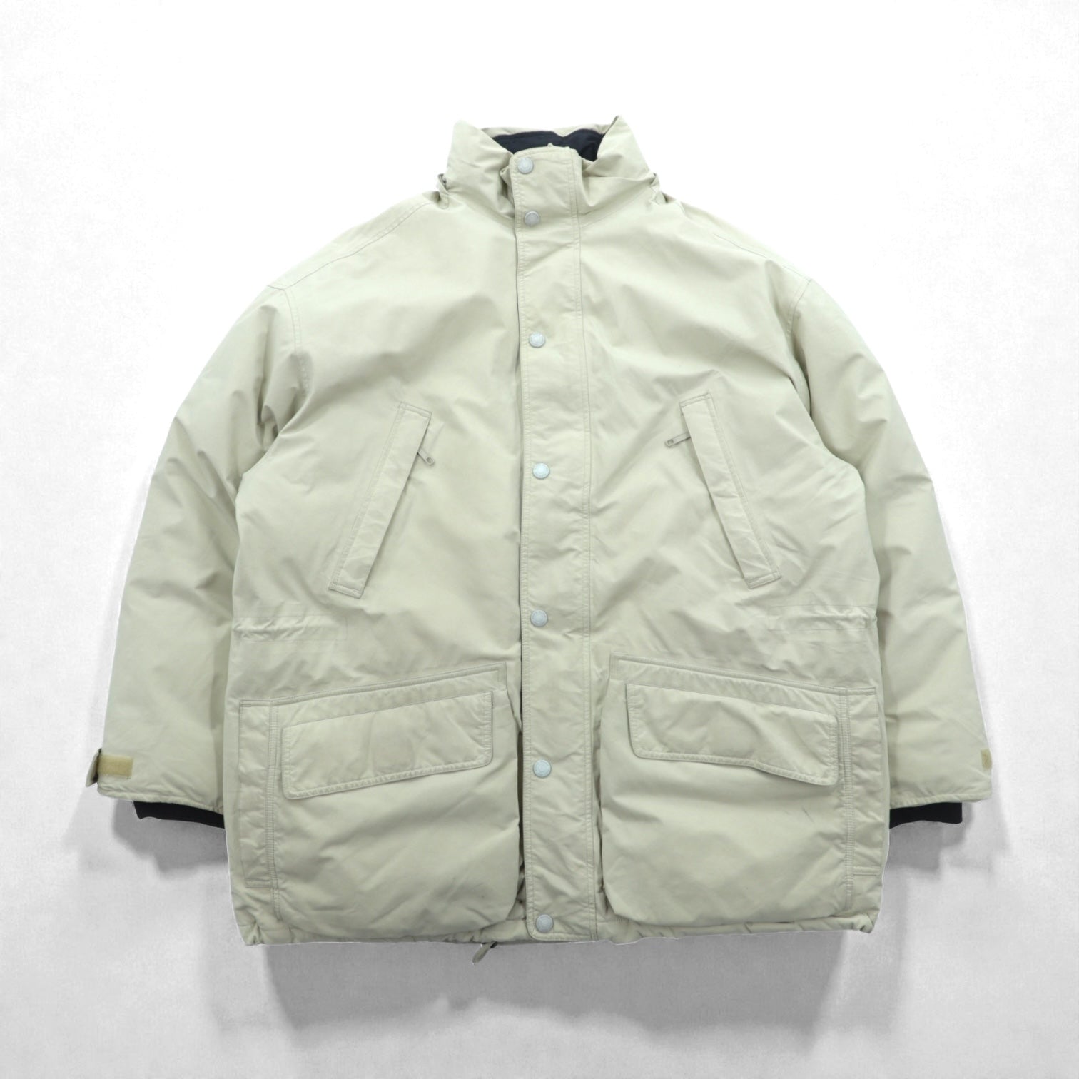 Eddie Bauer 90年代 ゴアテックス 防水 GORE-TEX グース ダウンジャケット L ドローコード フード着脱