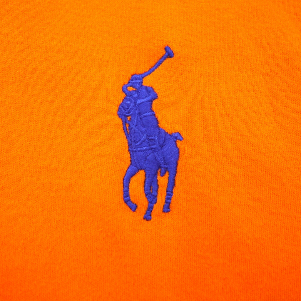 POLO GOLF RALPH LAUREN Half-Zip Sweatshirt, Size M, Orange with Embroidered Pony