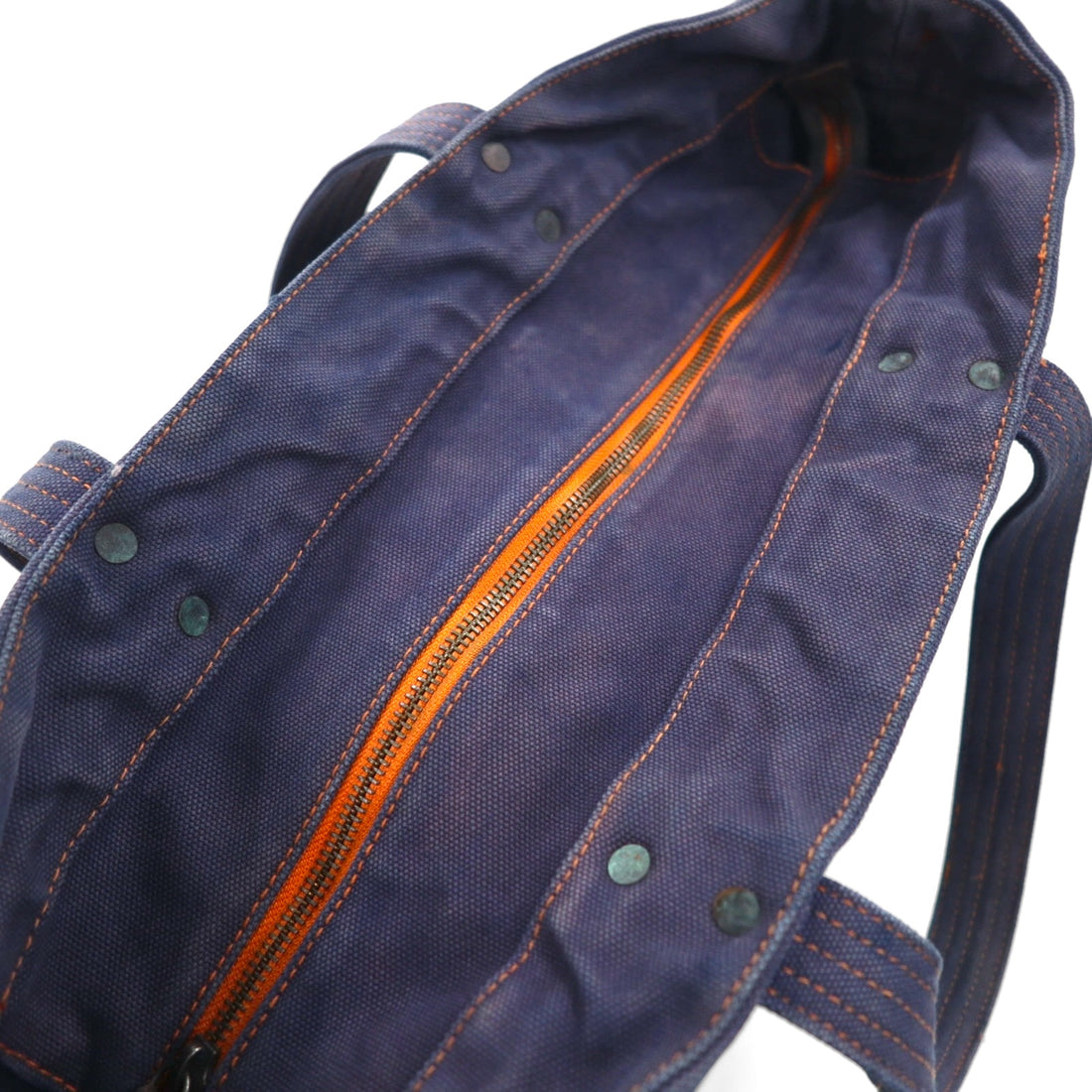 POLO RALPH LAUREN Vintage Tote Bag Navy Canvas Big Pony Embroidery