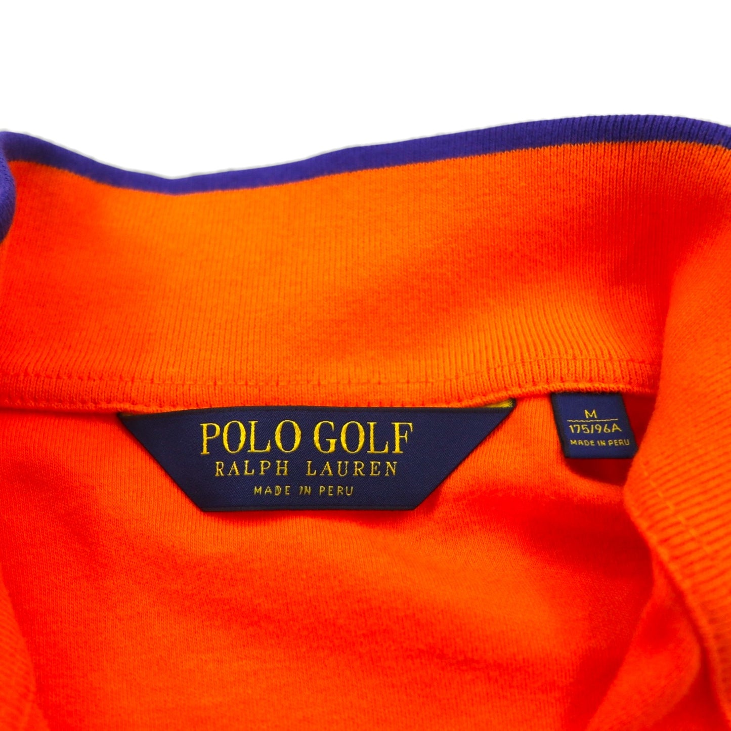 POLO GOLF RALPH LAUREN Half-Zip Sweatshirt, Size M, Orange with Embroidered Pony