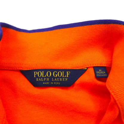 POLO GOLF RALPH LAUREN Half-Zip Sweatshirt, Size M, Orange with Embroidered Pony