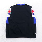 mitchell &amp; ness sweatshirt L black color block cotton fleece lining NBA KANSAS CITY KINGS