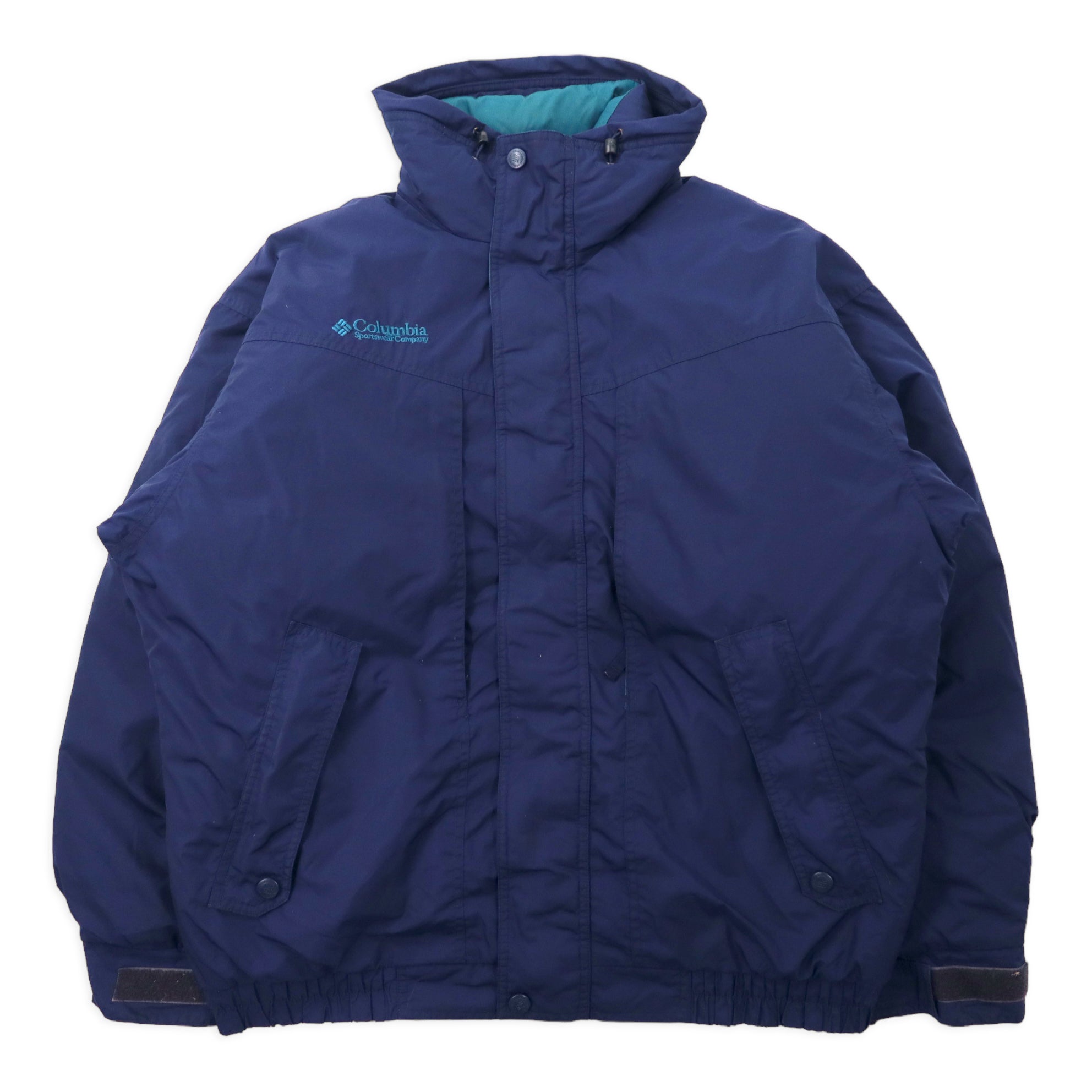 日本然リトテ-古着オンライン-Columbia 3WAY セーリングジャケット LL ネイビー ナイロン 中綿ライナー 着脱式-COLUMBIA 3WAY Sailing Jacket LL Navy Nylon Bottom Liner Detachable
