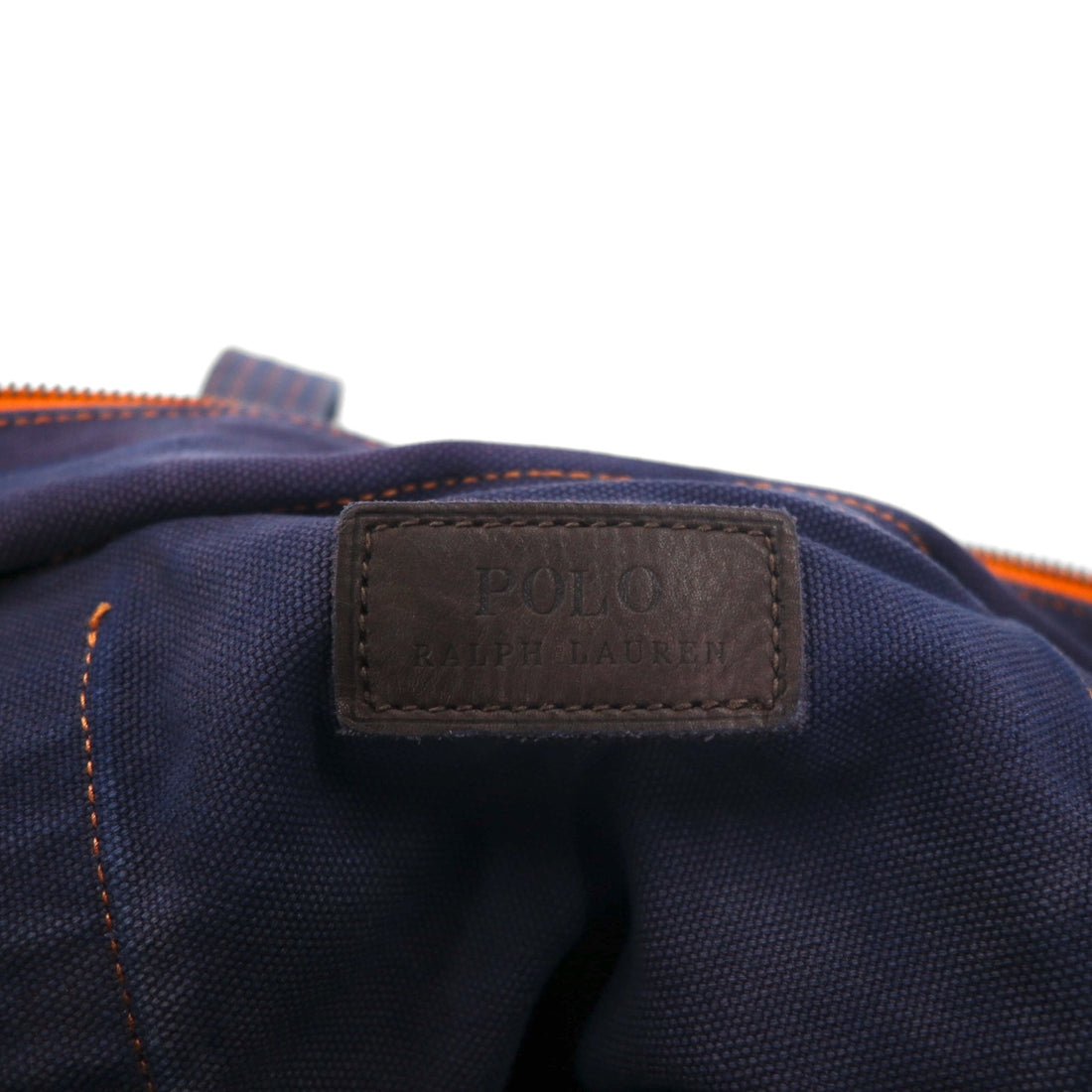 POLO RALPH LAUREN Vintage Tote Bag Navy Canvas Big Pony Embroidery
