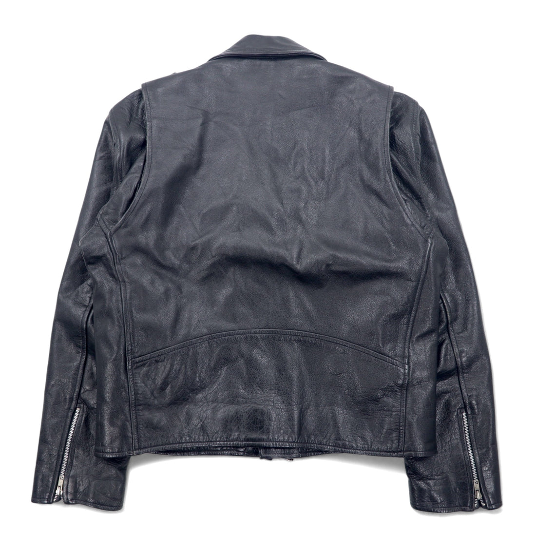 パキスタン製 90年代 パキジャン ダブルライダース レザージャケット XL ブラック GENUINE Leather レザー キルティングライナー