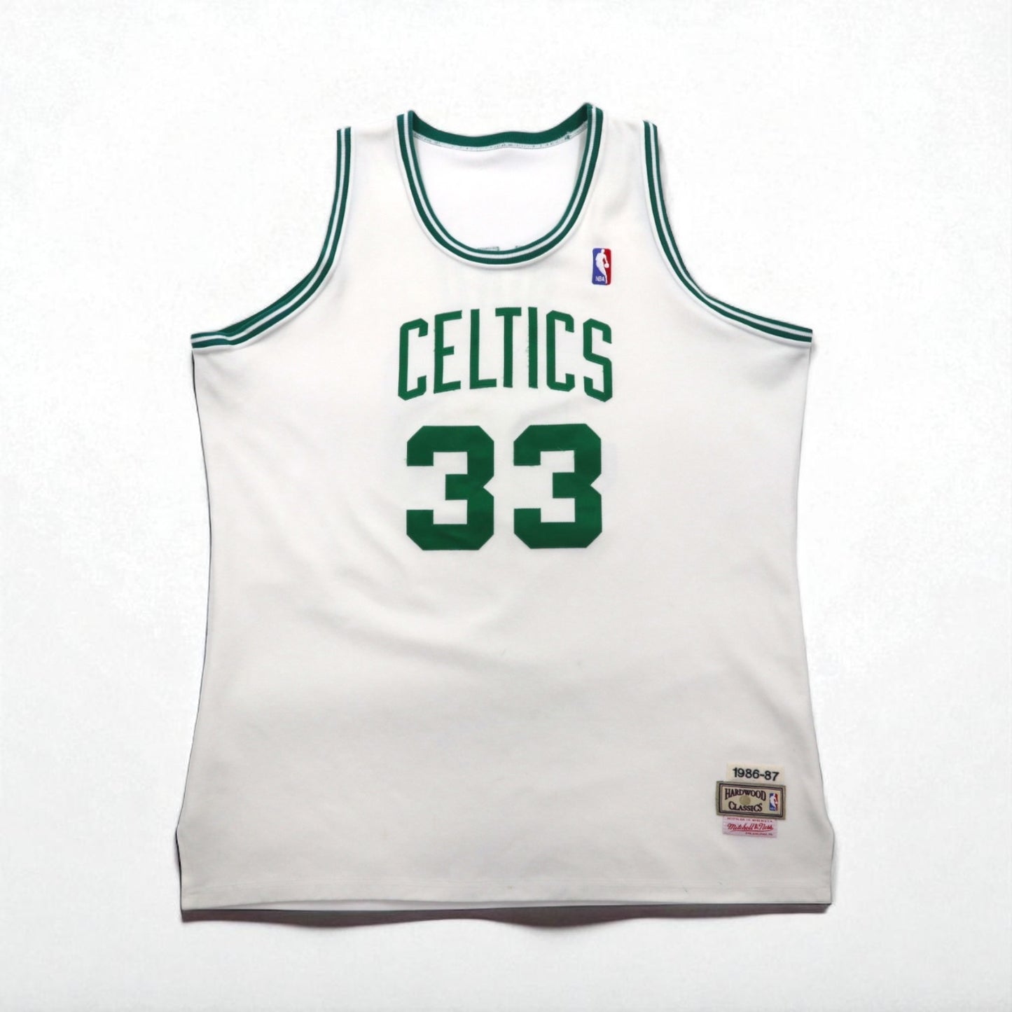 mitchell&ness USA製 ゲームシャツ バスケット タンクトップ 3XL ビッグサイズ ホワイト CELTICS ナンバリング NBA HARDWOOD CLASSICS
