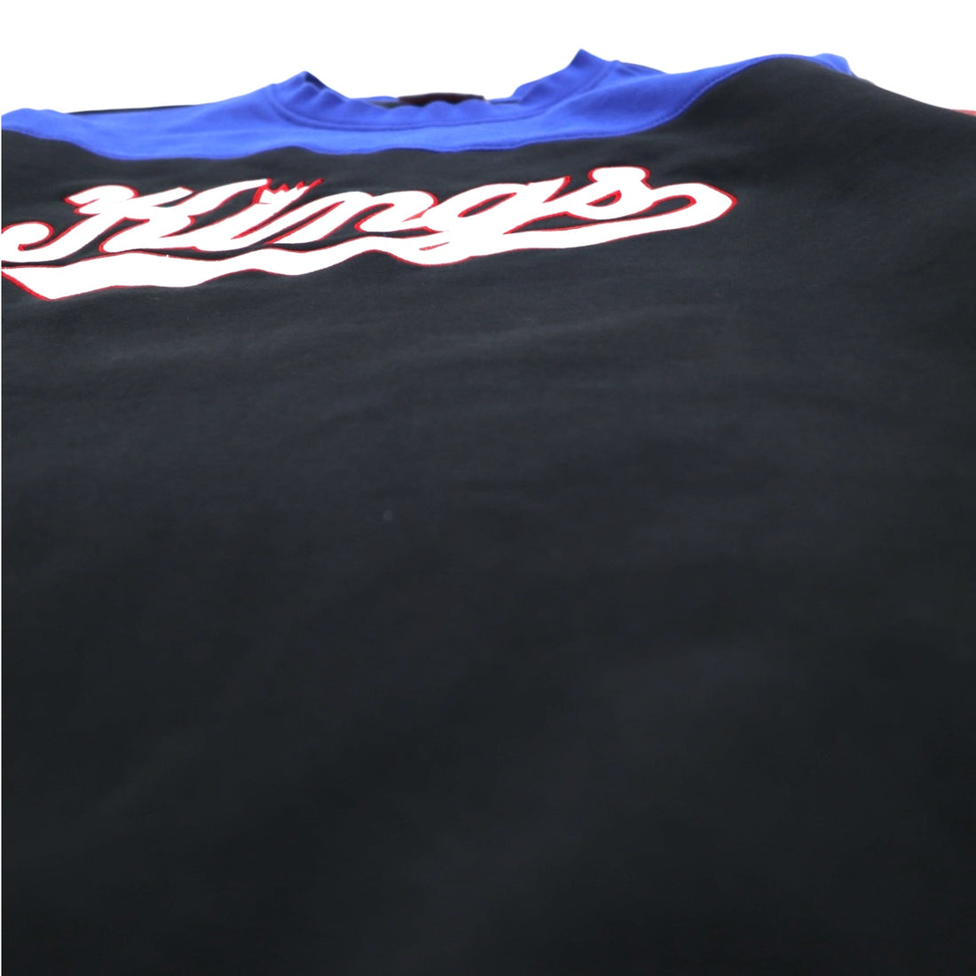 mitchell &amp; ness sweatshirt L black color block cotton fleece lining NBA KANSAS CITY KINGS