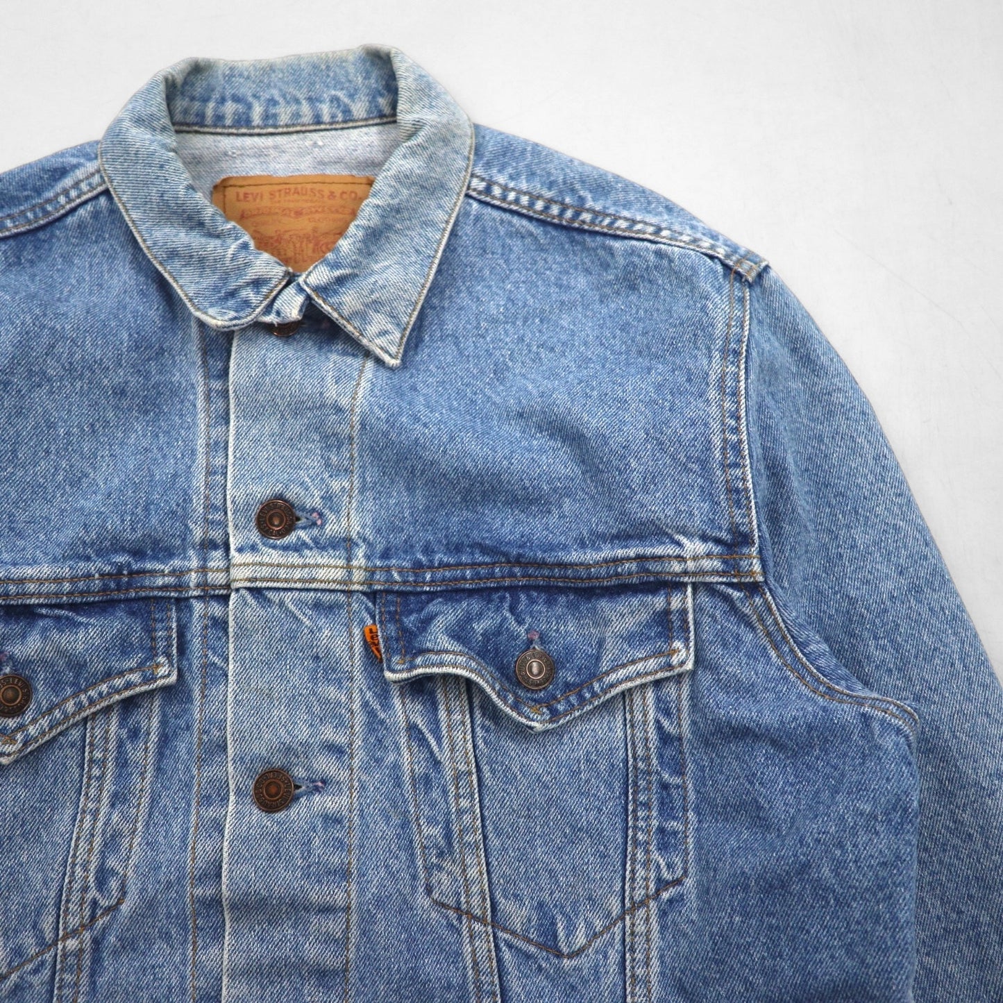 Levi's 90年代 カナダ製 オレンジタブ デニムトラッカージャケット Gジャン L インディゴ 75505-0212