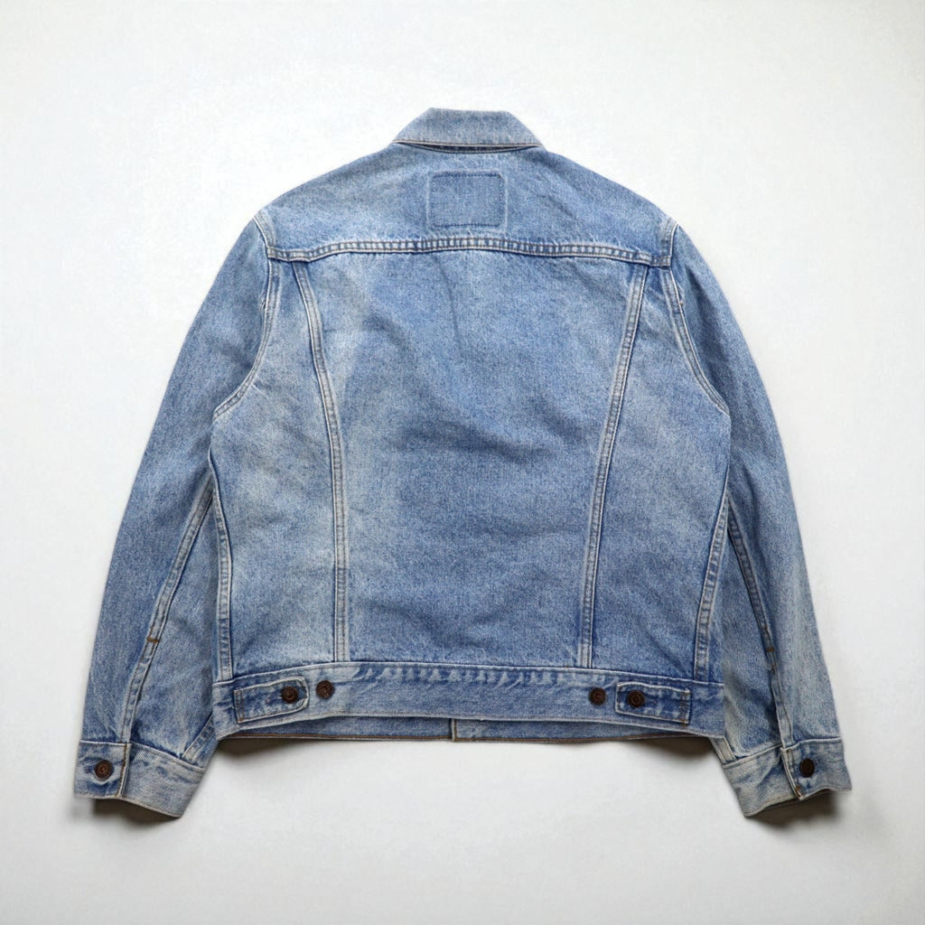 Levi's 90s Made in Canada Orange Tab Denim Trucker Jacket, Size L, Indigo, 75505-0212