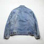 Levi's 90s Made in Canada Orange Tab Denim Trucker Jacket, Size L, Indigo, 75505-0212