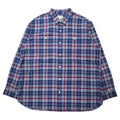 日本然リトテ-古着オンライン-L.L.Bean チェックシャツ XXL ネイビー コットン ビッグサイズ 285277-L.L.Bean Checked Shirt XXL Navy Cotton Big Size 285277
