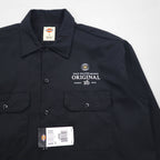 Dickies Work Shirt L Black Polyester Cotton Pocket 574BK Made in Honduras Unused