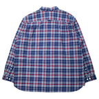 LLBean Check Shirt XXL Navy Cotton Big Size 285277