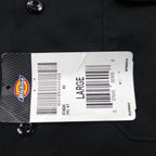 Dickies Work Shirt L Black Polyester Cotton Pocket 574BK Made in Honduras Unused