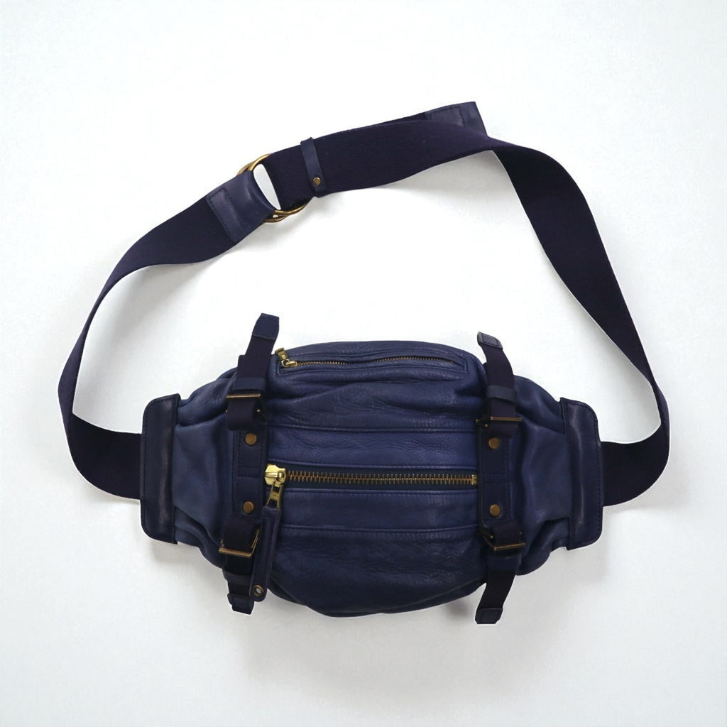 master-piece (MSPC PRODUCT) Navy Leather Body Bag