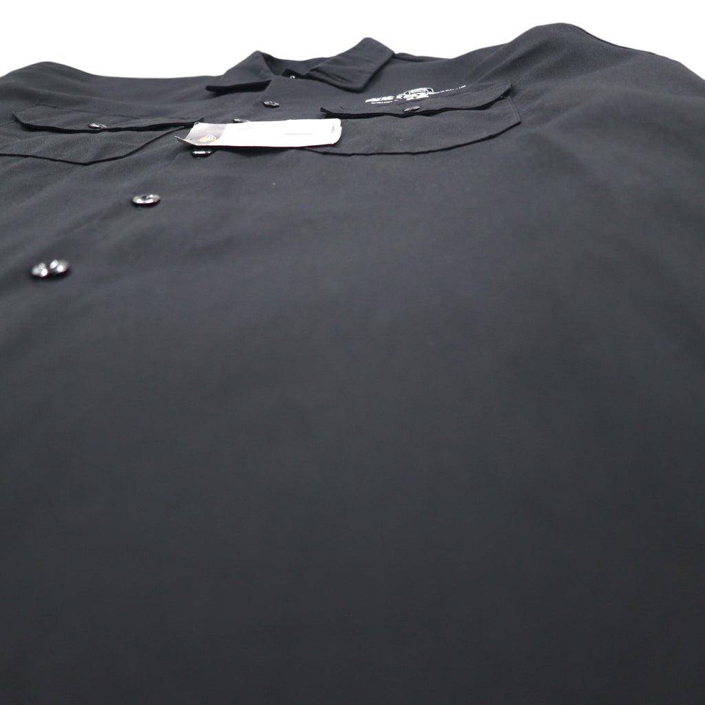 Dickies Work Shirt L Black Polyester Cotton Pocket 574BK Made in Honduras Unused