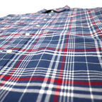 LLBean Check Shirt XXL Navy Cotton Big Size 285277