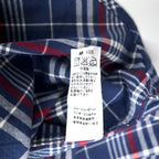 LLBean Check Shirt XXL Navy Cotton Big Size 285277