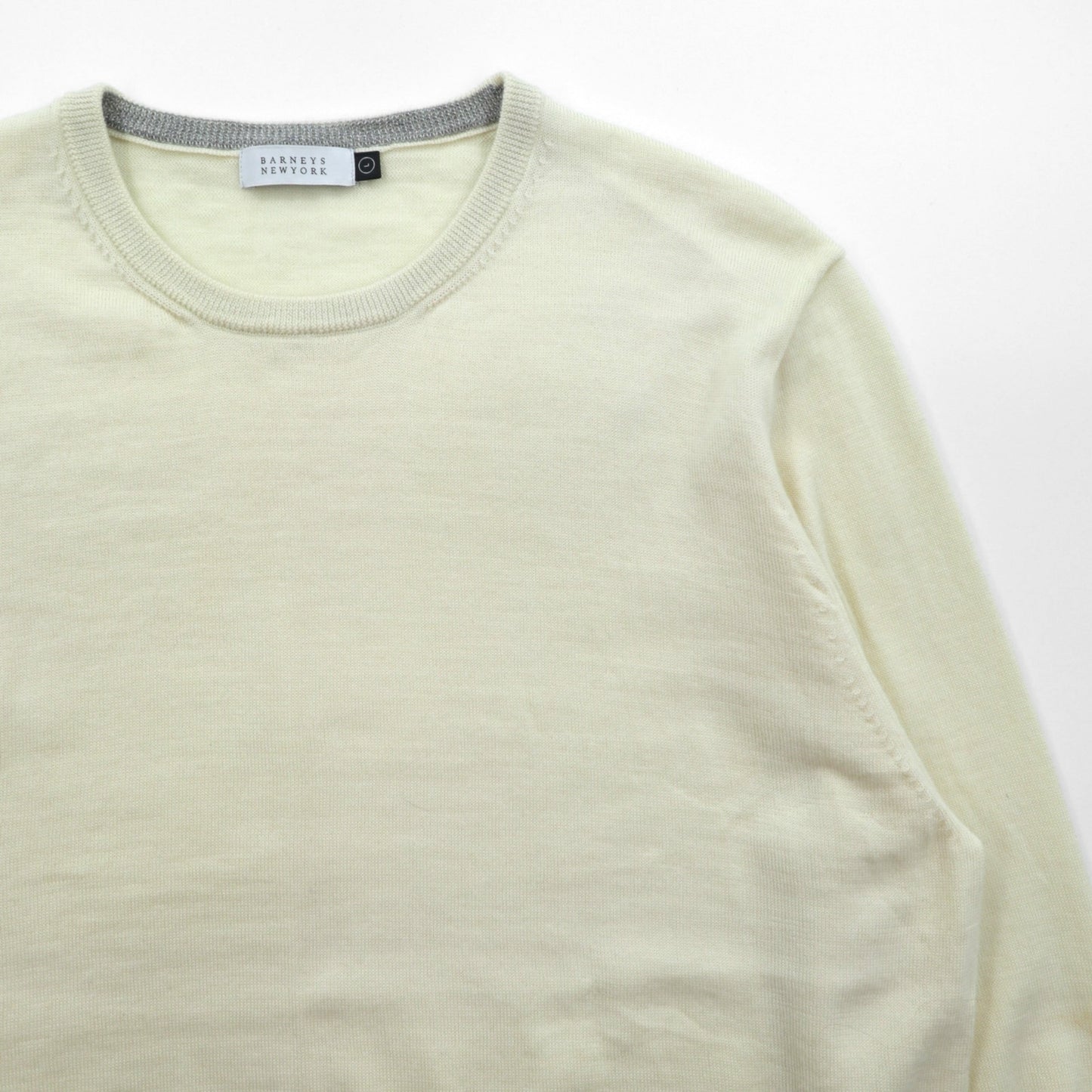 BARNEYS NEW YORK 日本製 ニット セーター L ホワイト ウール 23538519