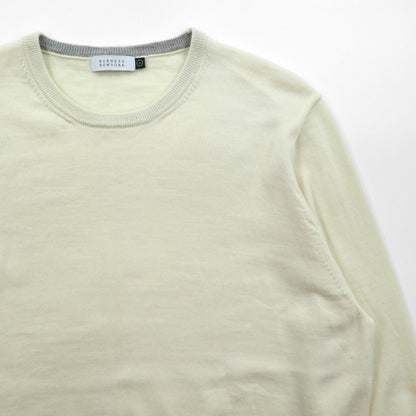 BARNEYS NEW YORK 日本製 ニット セーター L ホワイト ウール 23538519