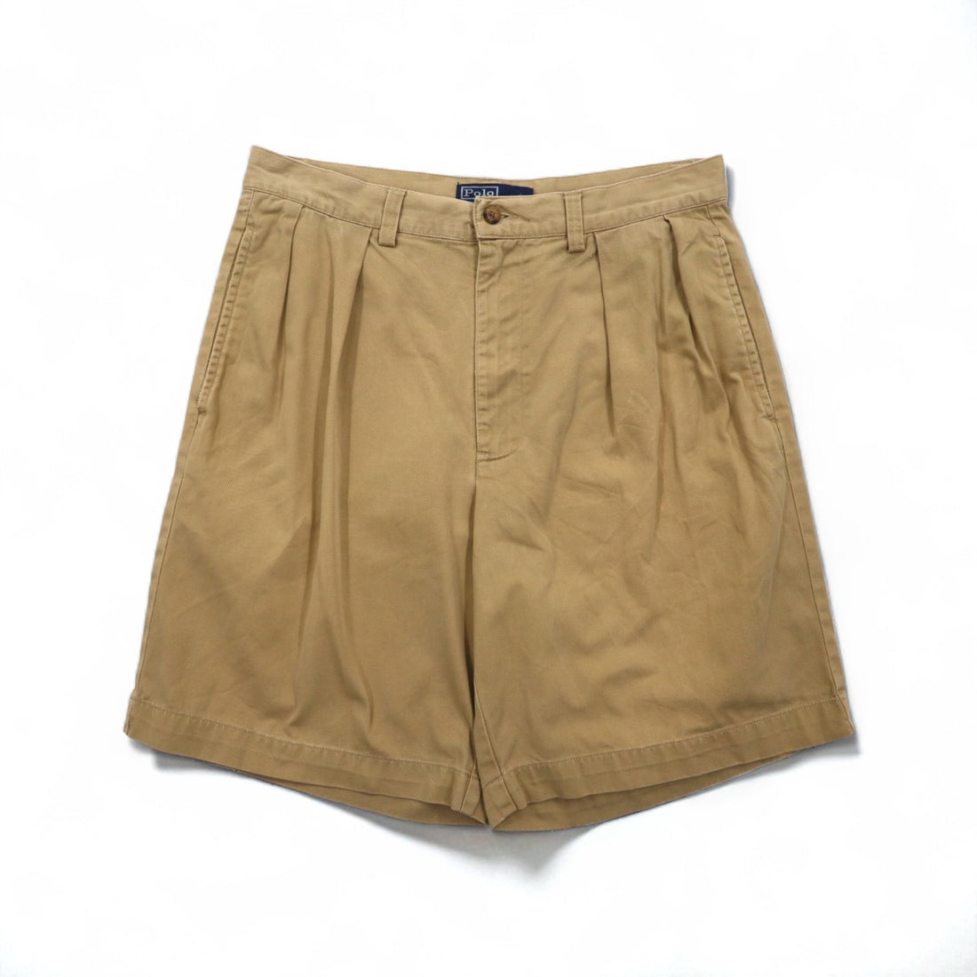 Polo by Ralph Lauren 90年代 ポロチノ TYLER SHORT 2タック ショートパンツ ハーフパンツ M ベージュ コットン