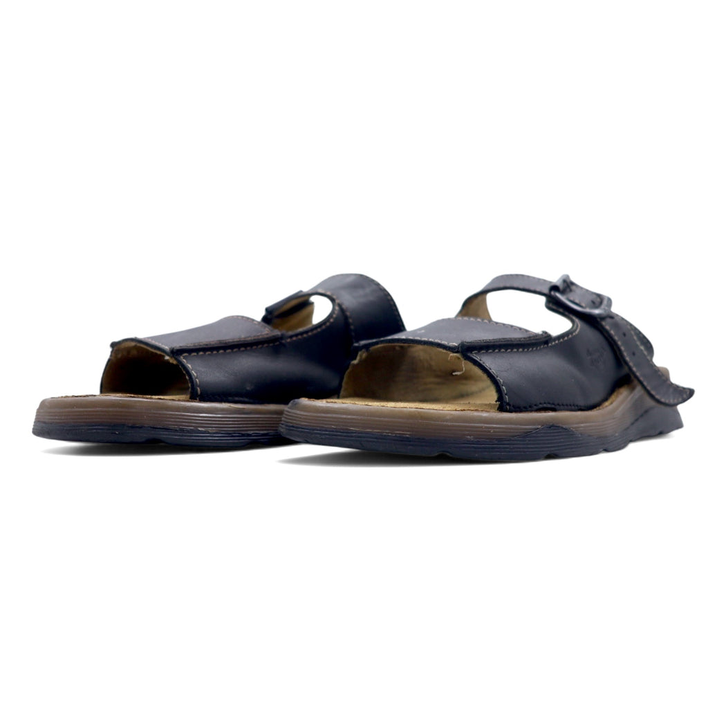 Dr. Martens Leather Slide Sandals 25cm Black Logo 8A51