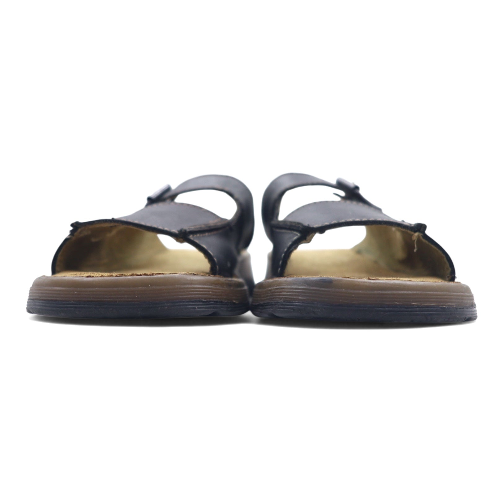 Dr. Martens Leather Slide Sandals 25cm Black Logo 8A51
