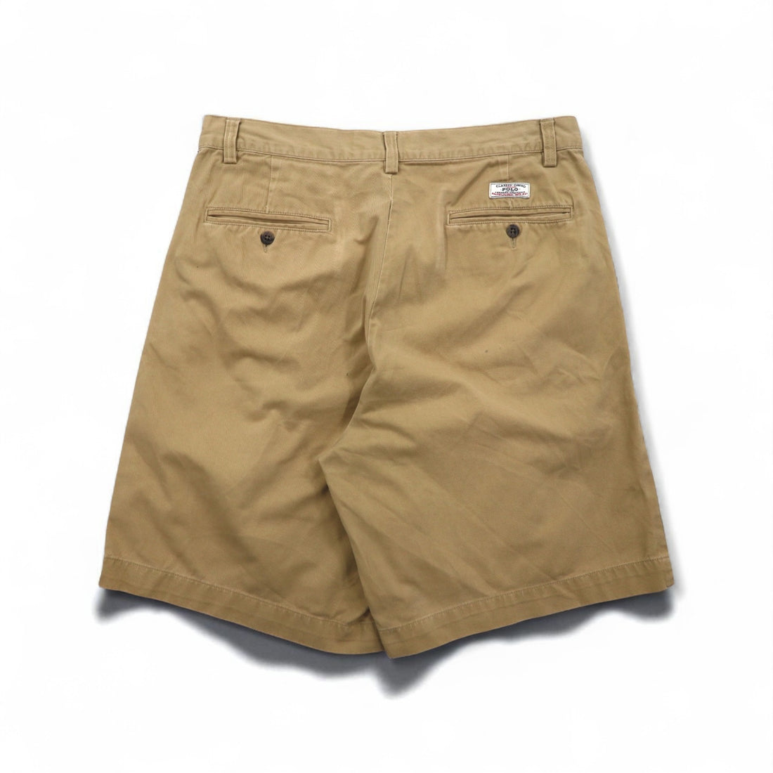 Polo by Ralph Lauren 90年代 ポロチノ TYLER SHORT 2タック ショートパンツ ハーフパンツ M ベージュ コットン