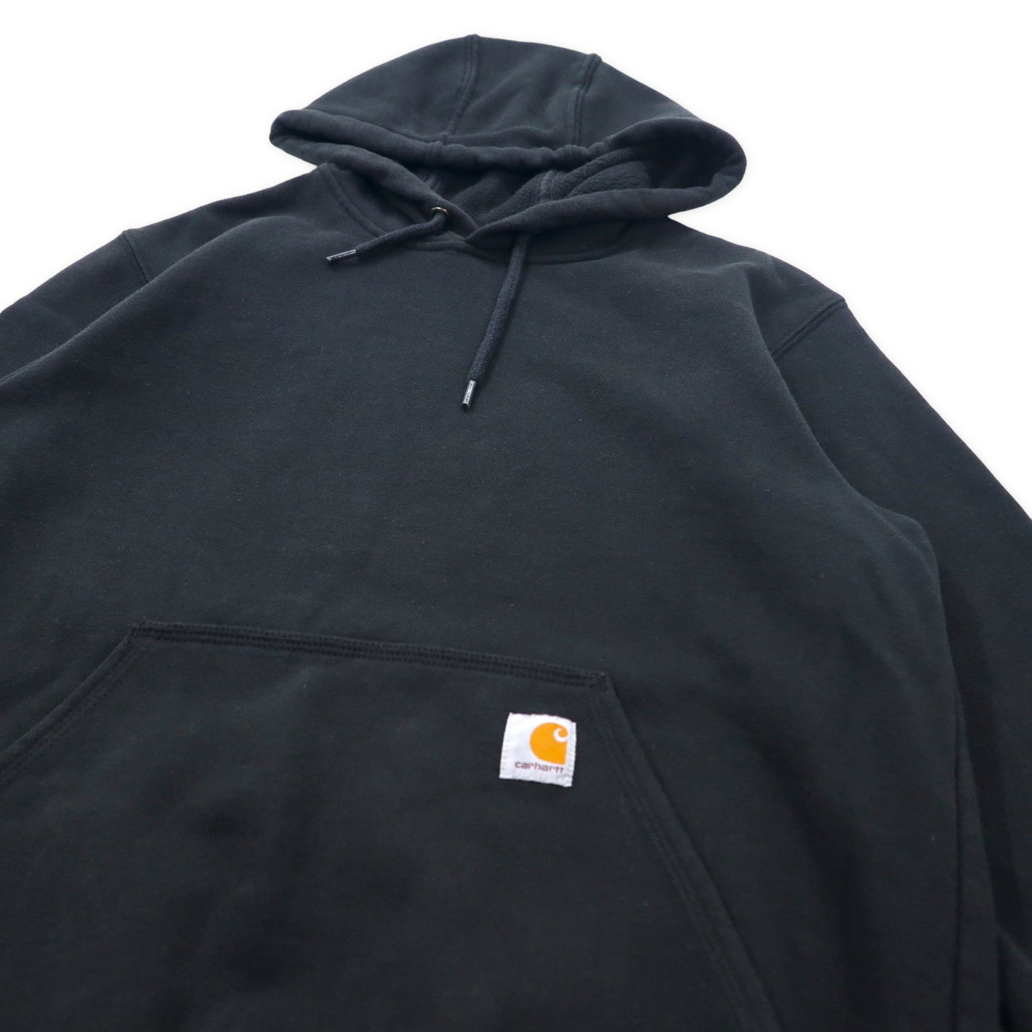 carhartt ビッグサイズ プルオーバーパーカー S ブラック コットン 裏起毛 ORIGINAL FIT ホンジュラス製