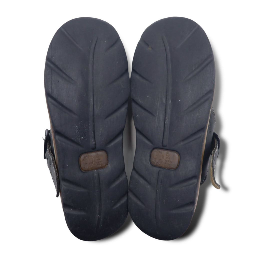 Dr. Martens Leather Slide Sandals 25cm Black Logo 8A51