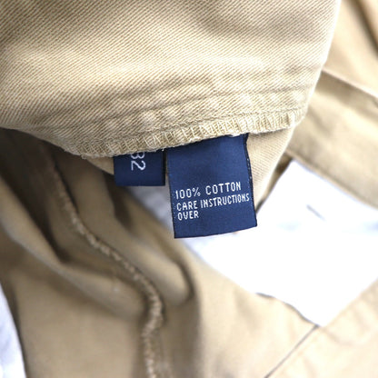 Polo by Ralph Lauren 90年代 ポロチノ TYLER SHORT 2タック ショートパンツ ハーフパンツ M ベージュ コットン