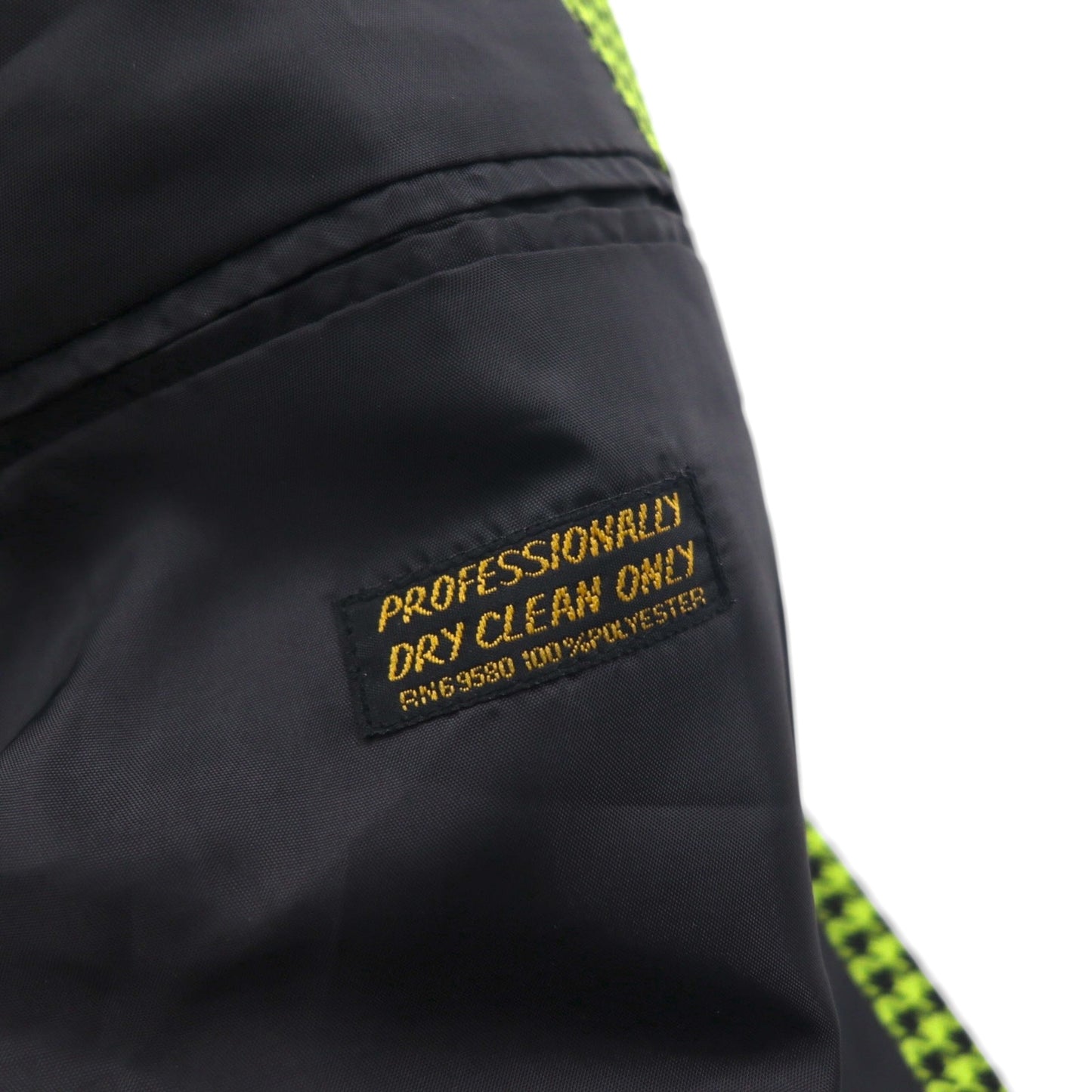 80s Italian Vintage Blazer Dino Divinch Houndstooth Check Blazer, Size 4B, Tailored Jacket, XL, Yellow, Houndstooth