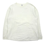 日本然リトテ-古着オンライン-AOZORA BLUE HEAVEN サーマル ロングスリーブ Tシャツ 4 ホワイト コットン go slow caravan取扱い 日本製-AOZORA BLUE HEAVEN Thermal Long Sleeve T-Shirt 4 White Cotton go slow caravan available Japan Made