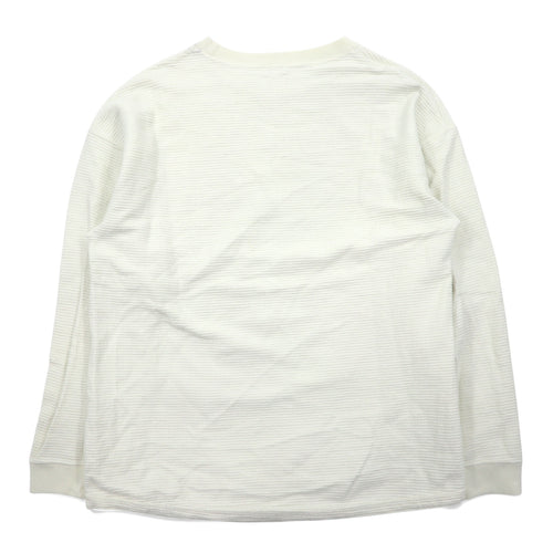 AOZORA BLUE HEAVEN Thermal Long Sleeve T-Shirt 4 White Cotton go slow caravan Made in Japan
