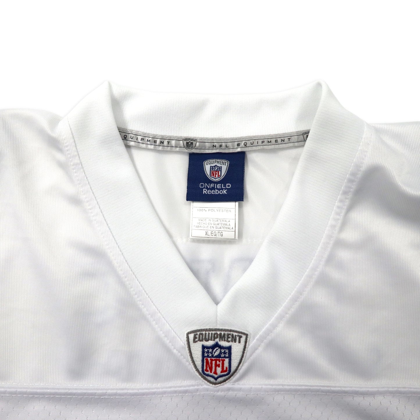 Reebok NFL ゲームシャツ XL ホワイト ポリエステル メッシュ ナンバリング JONES ビッグサイズ