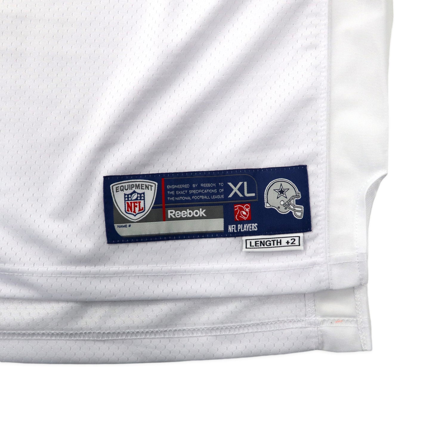 Reebok NFL ゲームシャツ XL ホワイト ポリエステル メッシュ ナンバリング JONES ビッグサイズ