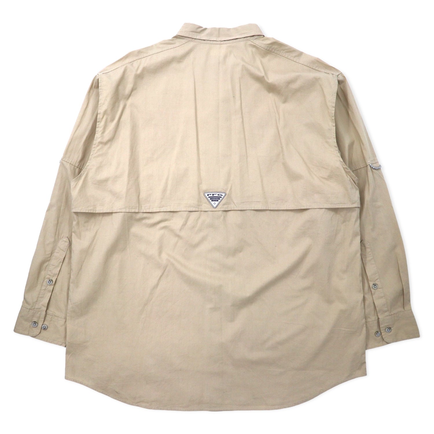 Columbia PFG Fishing Shirt L Beige Cotton Mesh Liner US Company Embroidery  FM7120 Unused – 日本然リトテ