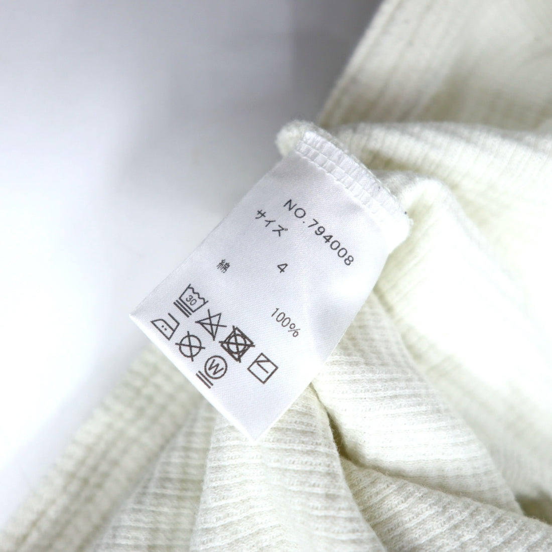 AOZORA BLUE HEAVEN Thermal Long Sleeve T-Shirt 4 White Cotton go slow caravan Made in Japan