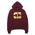 CHAMPION カレッジプリント プルオーバー パーカー S ボルドー ECO FLEECE 裏起毛 ARIZONA STATE SUN DEVILS ニカラグア製