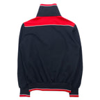 adidas 西ドイツ製 70年代 トラックジャケット ジャージ L レッド ブラック ポリエステル トレフォイルロゴ デサント社製