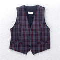 Burberrys Old Nova Check Gilet Vest Medium Navy Cotton