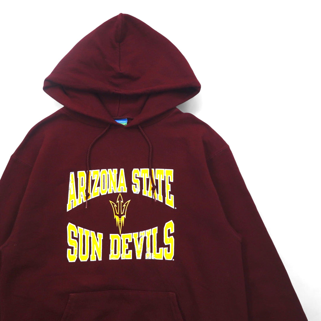 CHAMPION College Print Pullover Hoodie S Bordeaux ECO FLEECE Fleece Lining ARIZONA STATE SUN DEVILS Made in Nicaragua