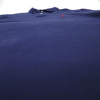POLO RALPH LAUREN Polo Shirt XL Navy Cotton Pique CUSTOM SLIM FIT Small Pony Embroidery