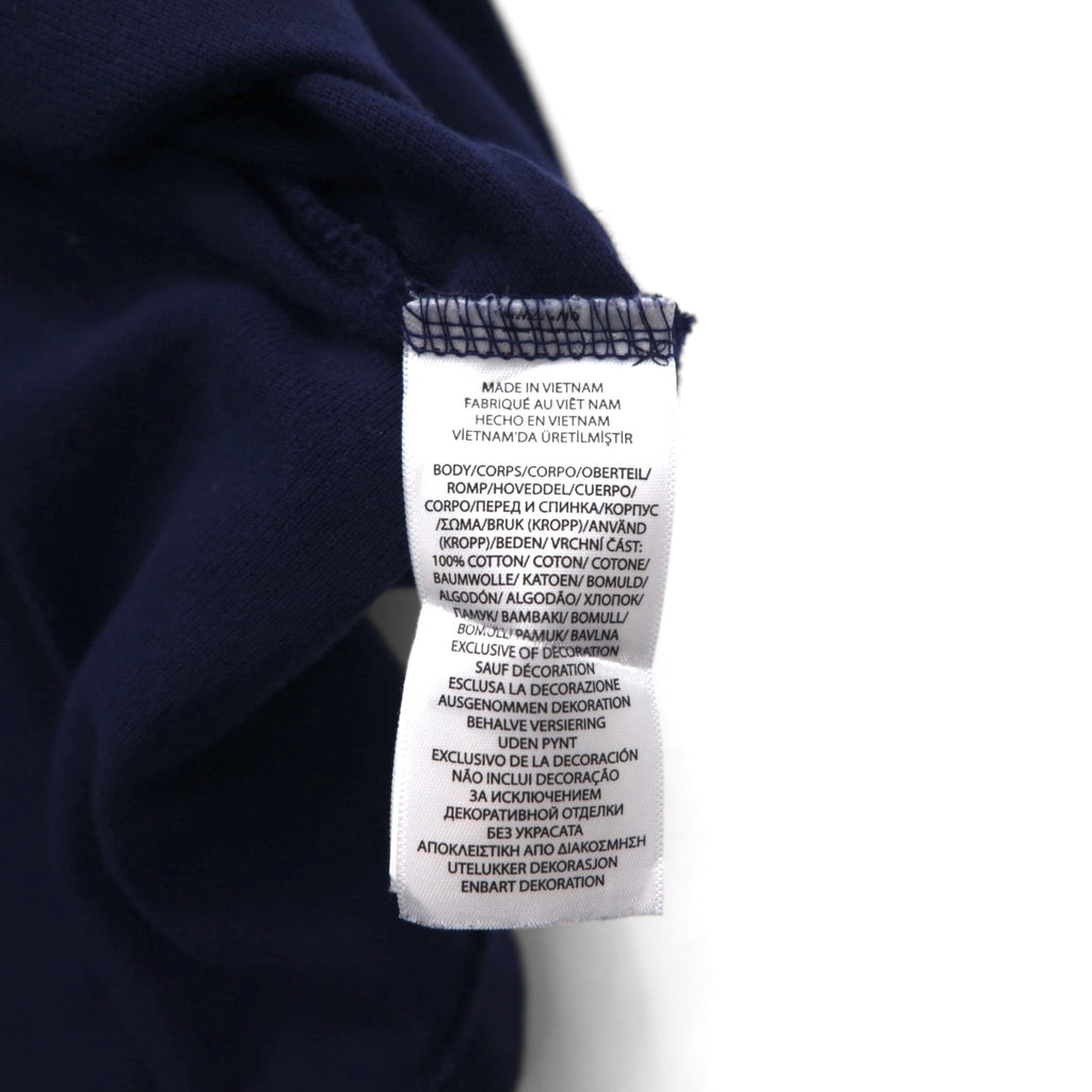 POLO RALPH LAUREN Polo Shirt XL Navy Cotton Pique CUSTOM SLIM FIT Small Pony Embroidery