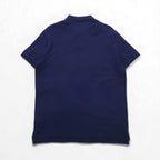 POLO RALPH LAUREN Polo Shirt XL Navy Cotton Pique CUSTOM SLIM FIT Small Pony Embroidery