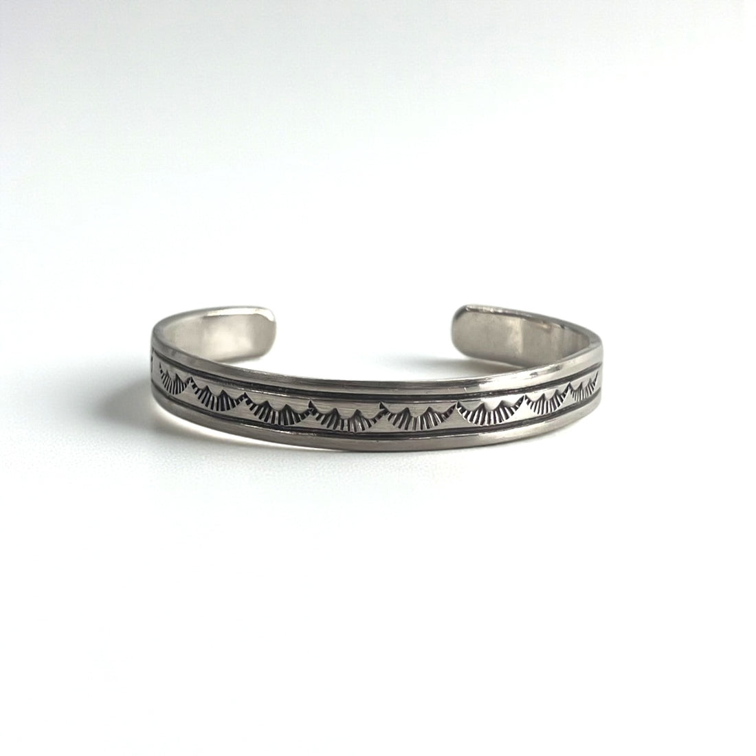 Vintage Navajo Indian Jewelry Rick Enriquez Bracelet Bangle RE STERLING Indian Jewelry Stampwork