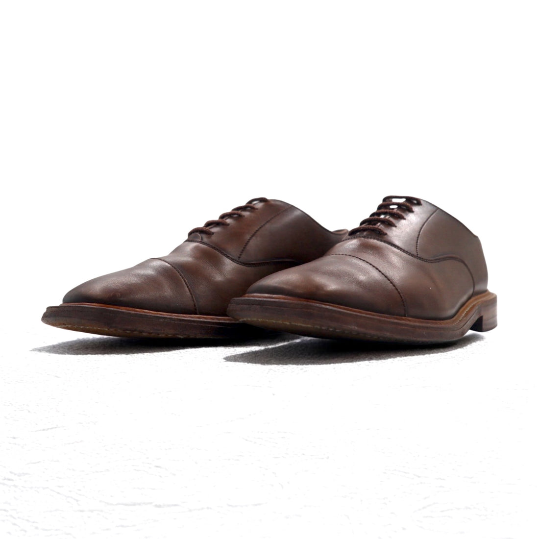 Tricker's x Margaret Howell Made in England Dress Shoes 24.5-25cm Brown Leather Goodyear Welt Straight Tip 6395