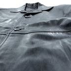 U.S. AIR FORCE COMMANDING OFFICER レザー カーコート ジャケット XL ブラック