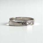 Navajo Indian Jewelry ナバホ族 Rick Enriquez バングル シルバー RE STERLING 刻印 カフ ブレスレット スタンプワーク インディアンジュエリー